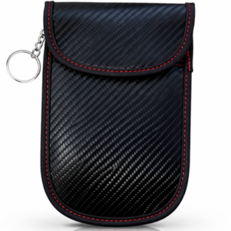Car Key Signal Blocker Pouch Leather Bag for Keyless Entry Security