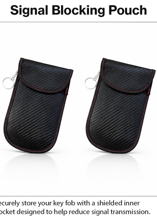Car Key Signal Blocker Pouch Leather Bag for Keyless Entry Security