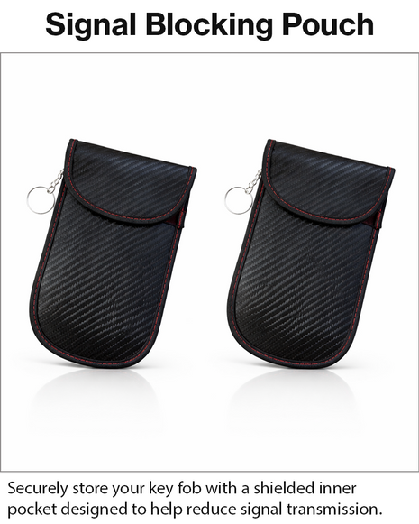 Car Key Signal Blocker Pouch Leather Bag for Keyless Entry Security