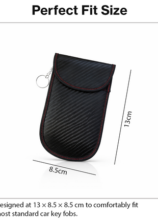 Car Key Signal Blocker Pouch Leather Bag for Keyless Entry Security