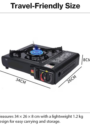 Portable Gas Stove Aluminum Single Burner Camping Cooker with Piezo Ignition