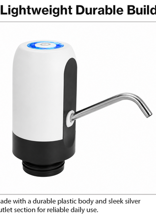 Automatic Bottle Water Dispenser White USB Rechargeable Pump