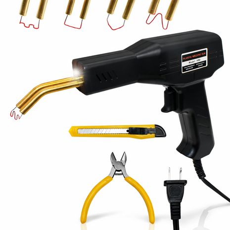 50W Plastic Hot Stapler Welding Kit 800 Staples Set 0–65A AC220V Repair Tool for Automotive Bumper Dashboard Plastic Repair Kit