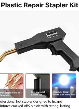 50W Plastic Hot Stapler Welding Kit 800 Staples Set 0–65A AC220V Repair Tool for Automotive Bumper Dashboard Plastic Repair Kit