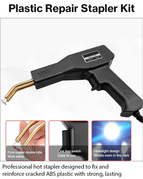 50W Plastic Hot Stapler Welding Kit 800 Staples Set 0–65A AC220V Repair Tool for Automotive Bumper Dashboard Plastic Repair Kit