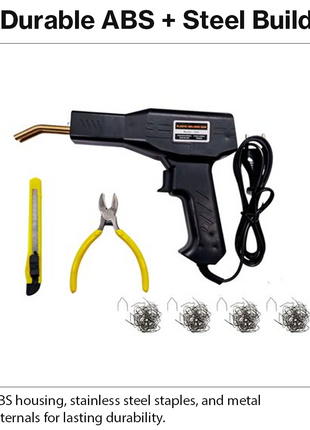 50W Plastic Hot Stapler Welding Kit 800 Staples Set 0–65A AC220V Repair Tool for Automotive Bumper Dashboard Plastic Repair Kit