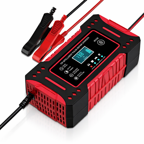 12V 6A Smart Pulse Battery Charger for 2Ah–100Ah Lead-Acid, AGM, Gel – Auto Repair, LCD Display