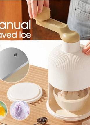 Portable Manual Ice Shaver & Hand-Cranked Ice Crusher for Slushies, Shaved Ice, Snow Cones & Cold Drinks