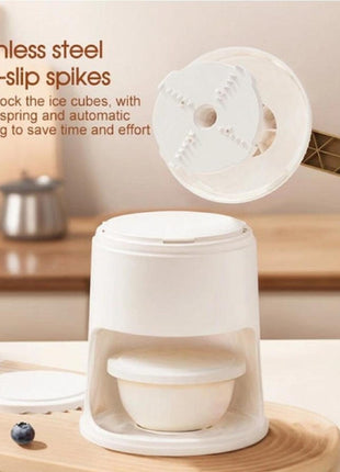 Portable Manual Ice Shaver & Hand-Cranked Ice Crusher for Slushies, Shaved Ice, Snow Cones & Cold Drinks