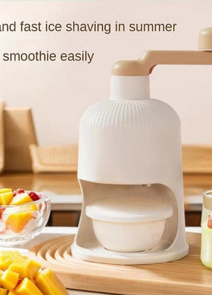 Portable Manual Ice Shaver & Hand-Cranked Ice Crusher for Slushies, Shaved Ice, Snow Cones & Cold Drinks