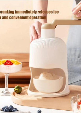 Portable Manual Ice Shaver & Hand-Cranked Ice Crusher for Slushies, Shaved Ice, Snow Cones & Cold Drinks