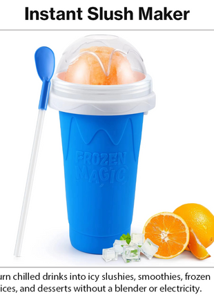 Frozen Magic Squeeze Cup Slushie Maker DIY Smoothie Freezer Cup