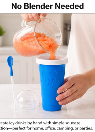 Frozen Magic Squeeze Cup Slushie Maker DIY Smoothie Freezer Cup