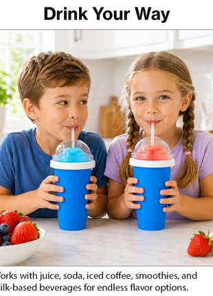 Frozen Magic Squeeze Cup Slushie Maker DIY Smoothie Freezer Cup