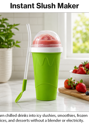 Frozen Magic Squeeze Cup Slushie Maker DIY Smoothie Freezer Cup