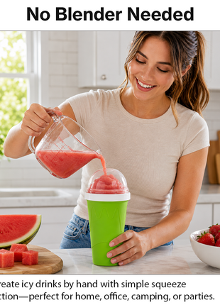 Frozen Magic Squeeze Cup Slushie Maker DIY Smoothie Freezer Cup