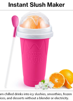 Frozen Magic Squeeze Cup Slushie Maker DIY Smoothie Freezer Cup