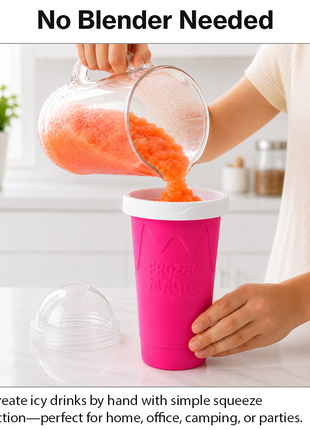 Frozen Magic Squeeze Cup Slushie Maker DIY Smoothie Freezer Cup