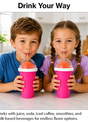 Frozen Magic Squeeze Cup Slushie Maker DIY Smoothie Freezer Cup