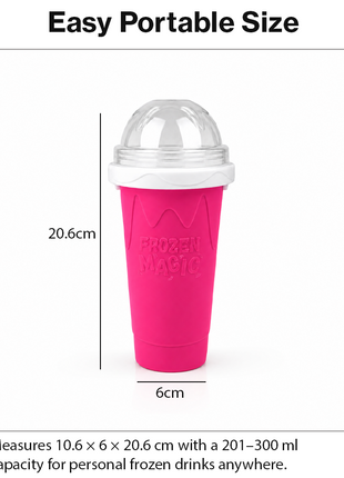 Frozen Magic Squeeze Cup Slushie Maker DIY Smoothie Freezer Cup
