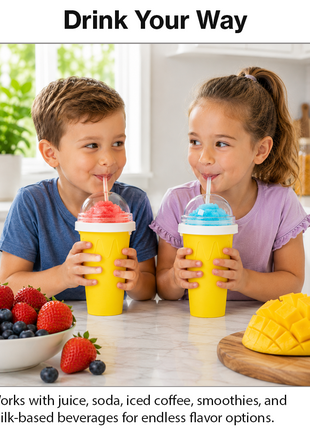 Frozen Magic Squeeze Cup Slushie Maker DIY Smoothie Freezer Cup