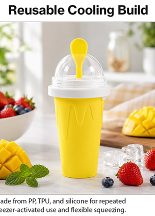 Frozen Magic Squeeze Cup Slushie Maker DIY Smoothie Freezer Cup