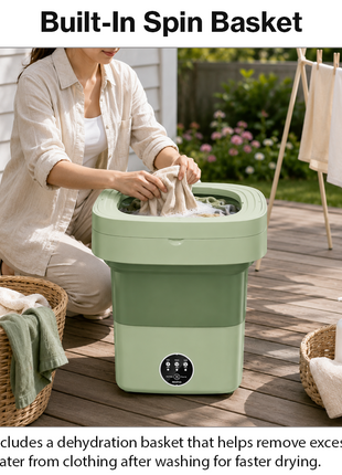 6.5L Foldable Portable Washing Machine 12V IPX4 Mini Washer