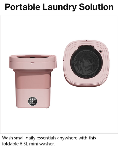 6.5L Foldable Portable Washing Machine 12V IPX4 Mini Washer
