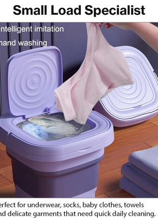 6.5L Foldable Portable Washing Machine 12V IPX4 Mini Washer