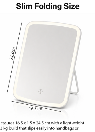 Portable LED Travel Makeup Mirror | 3 Modes Rechargeable