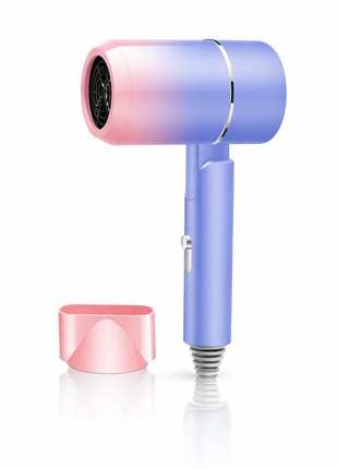 Mini Foldable Travel Hair Dryer 800W Compact DC Motor Dual Speed Dual Heat 240V Portable with Concentrator Nozzle