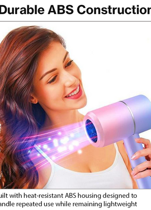 Mini Foldable Travel Hair Dryer 800W Compact DC Motor Dual Speed Dual Heat 240V Portable with Concentrator Nozzle