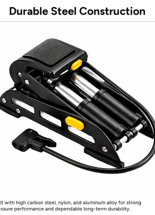 High Pressure Professional Double Cylinder Air Bicycle Foot Pump