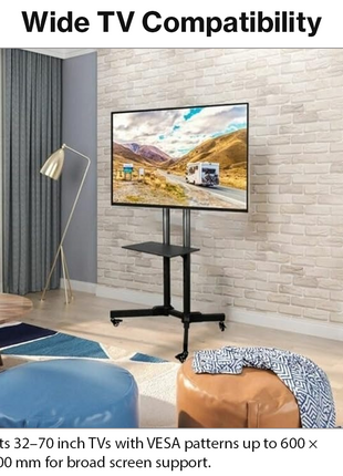 Mobile TV Trolley Stand with Wheels