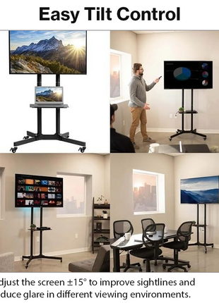 Mobile TV Trolley Stand with Wheels
