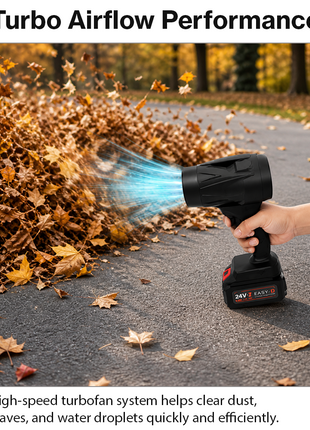 24V Cordless Leaf Blower Rechargeable Handheld Air Duster
