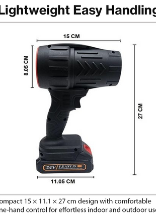 24V Cordless Leaf Blower Rechargeable Handheld Air Duster