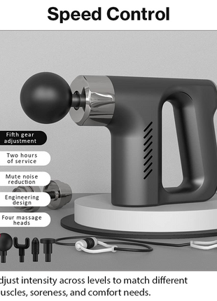 Ultra Mini Speed Deep Tissue Massage Gun with 4 Heads.