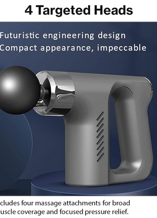 Ultra Mini Speed Deep Tissue Massage Gun with 4 Heads.
