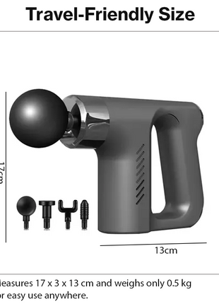 Ultra Mini Speed Deep Tissue Massage Gun with 4 Heads.