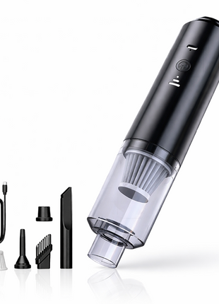 Handheld Dust Mite Vacuum Cleaner USB-C Rechargeable Mattress & Fabric Cleaner with Multi-Nozzle Attachments Low Noise Portable Black