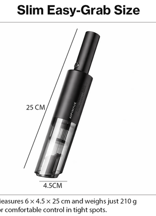 Handheld Dust Mite Vacuum Cleaner USB-C Rechargeable Mattress & Fabric Cleaner with Multi-Nozzle Attachments Low Noise Portable Black