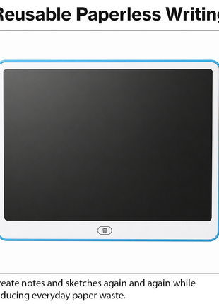 16 Inch LCD Writing Tablet for Kids Reusable Drawing Sketch Pad with One-Touch Erase Lock Screen Blue