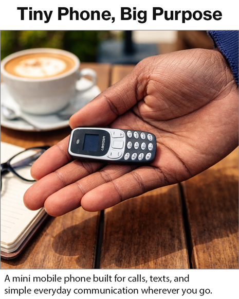 Dual SIM Mini Mobile Phone 0.66" Screen GSM Standalone Phone
