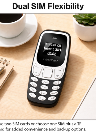 Dual SIM Mini Mobile Phone 0.66" Screen GSM Standalone Phone
