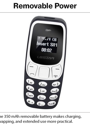 Dual SIM Mini Mobile Phone 0.66" Screen GSM Standalone Phone