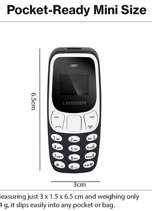 Dual SIM Mini Mobile Phone 0.66" Screen GSM Standalone Phone