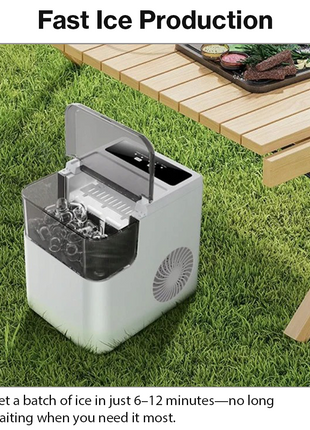 Automatic Ice Maker 1.6L – 2 Cube Sizes – Fast Cooling – Portable