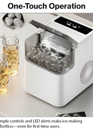 Automatic Ice Maker 1.6L – 2 Cube Sizes – Fast Cooling – Portable