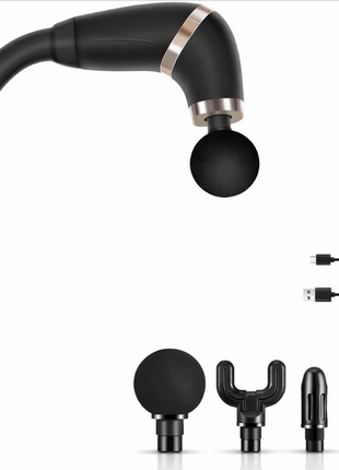 Deep Tissue Massage Gun with LCD Display, 4 Interchangeable Heads, 3 Modes & 6 Speeds up to 3000 RPM, USB-C Rechargeable Handheld Percussion Massager
